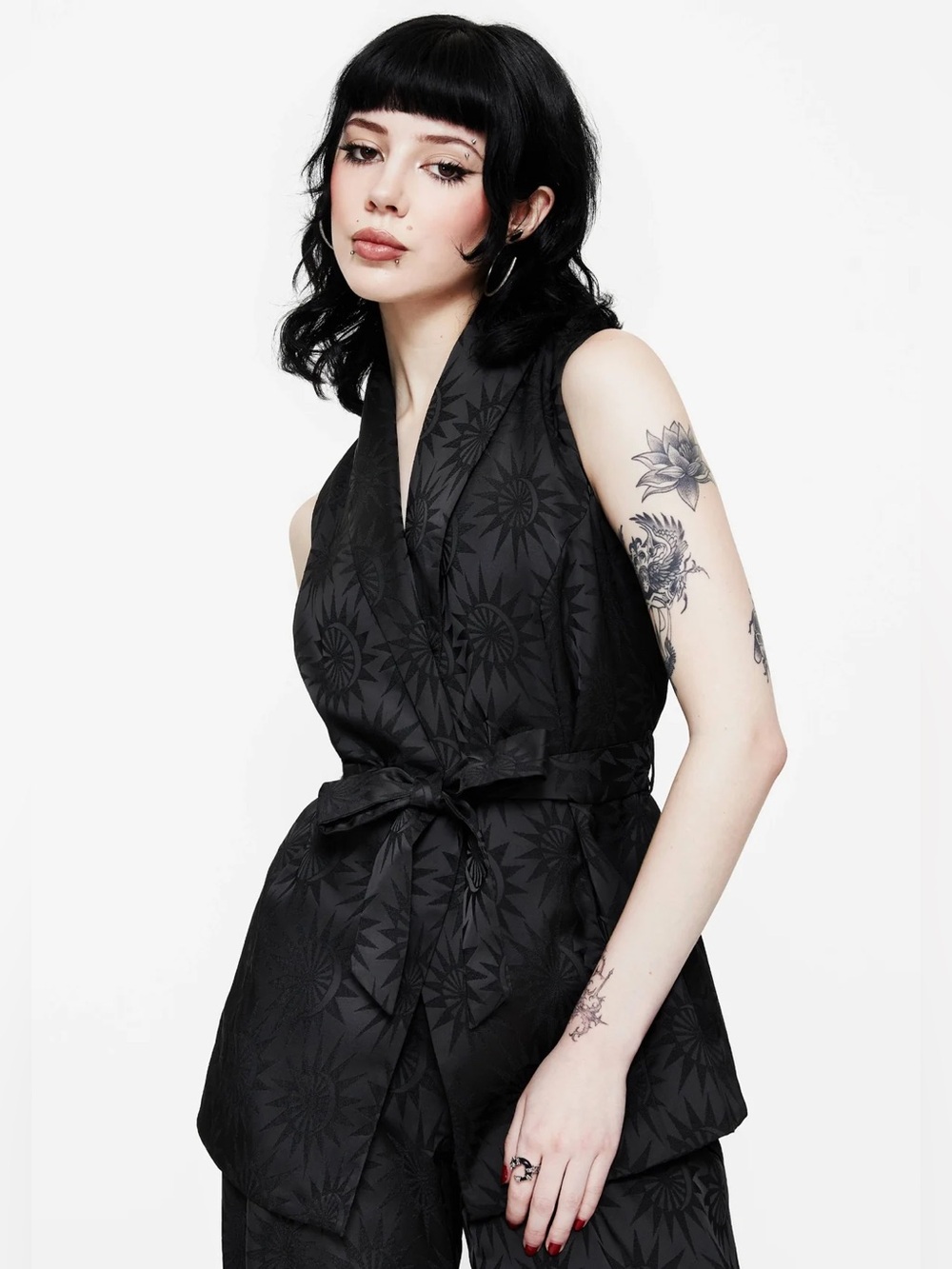Disturbia Semine Celestial Printed Tailored Waistcoat